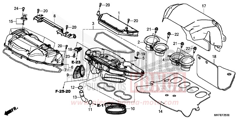 FILTRE A AIR de CBR1000RR SP SP1 SP2 GRAND PRIX RED (R380X) 2019